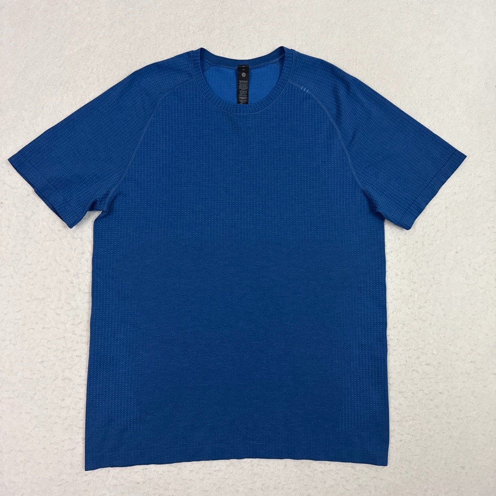 Lululemon Metal Vent Tech 2.0 Shirt Mens Medium Blue Short Sleeve Running Top